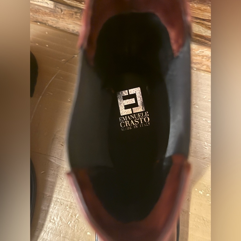 ♥️NWOT Gorgeous Made in Italy 39(8) Burgundy Emanuele Crasto 8 Boots - Picture 5 of 6